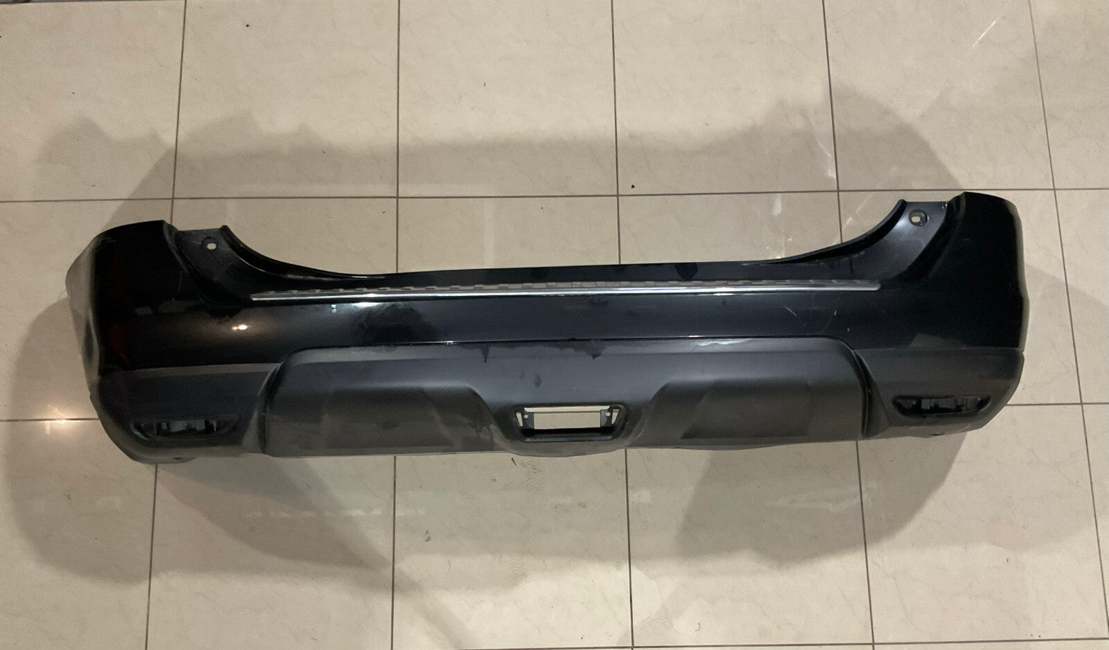 Rear Bumper Cover Black Nissan Rogue S SL SV 2014-16 85022-5HA0A OEM