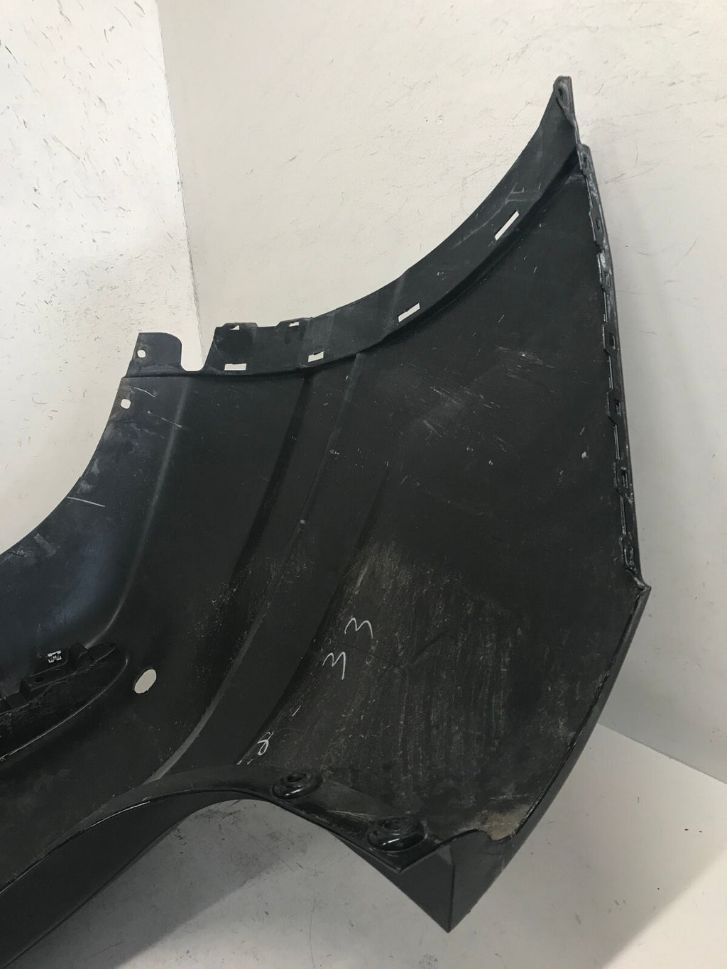 Rear Bumper Cover Black Nissan Rogue Sport S SL SV 2017 2018 w/Sensor Holes OEM