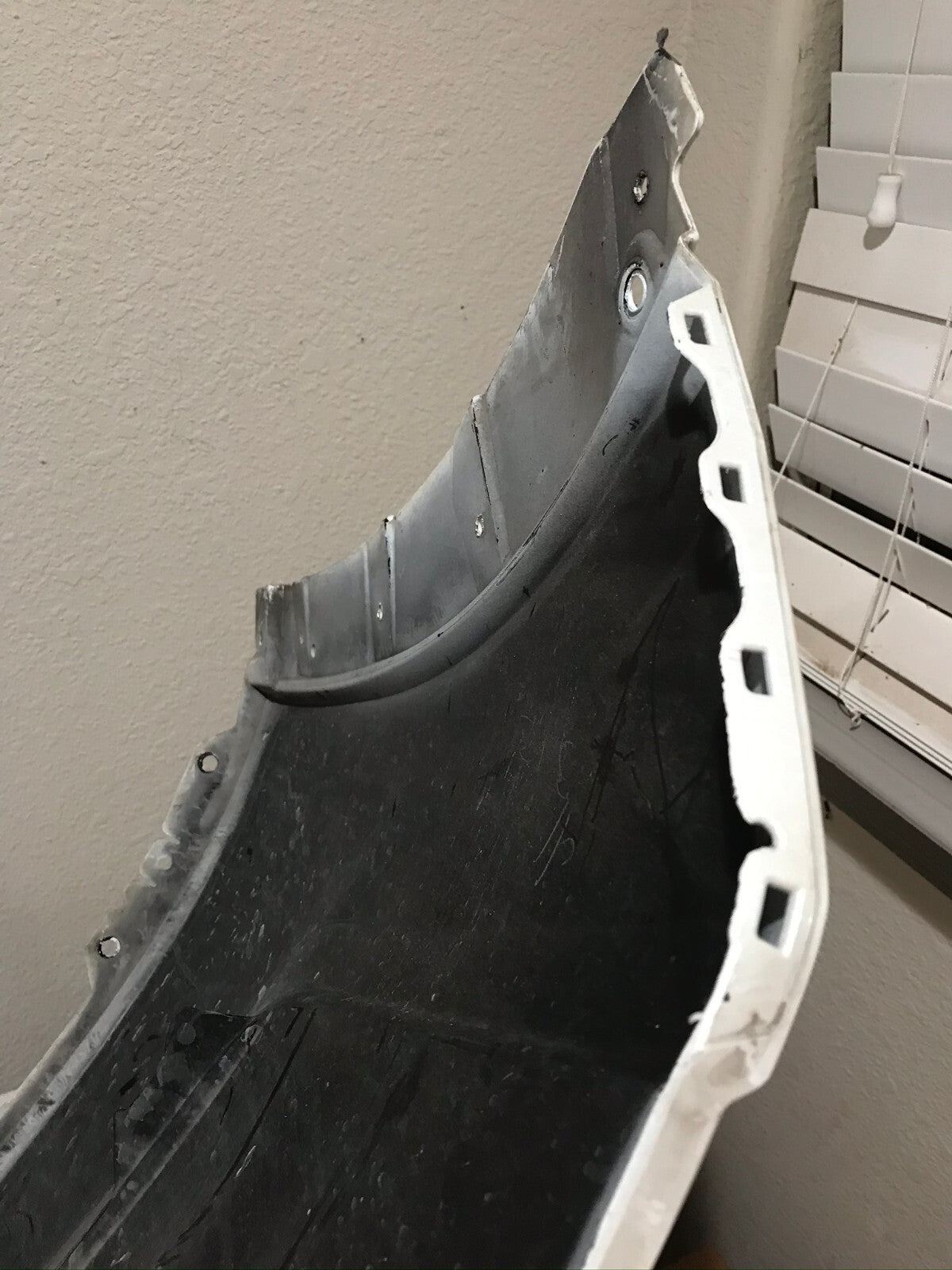 Front Bumper Cover White 2022-2023 Nissan Pathfinder S SV SUV w/Sensor Holes OEM