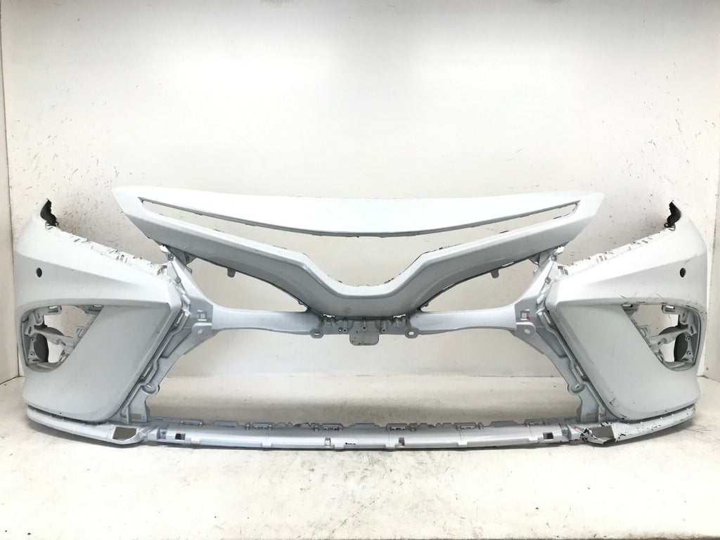 Front Bumper Cover White Toyota Camry 2017 2018 CAPA