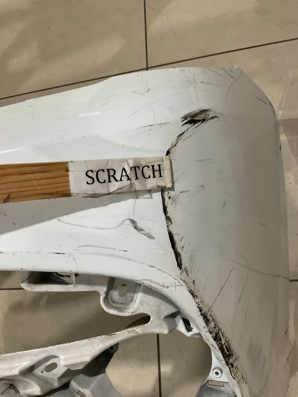 Front Bumper Cover White Toyota Camry SE XSE 2018 2019 52119+06e20 OEM