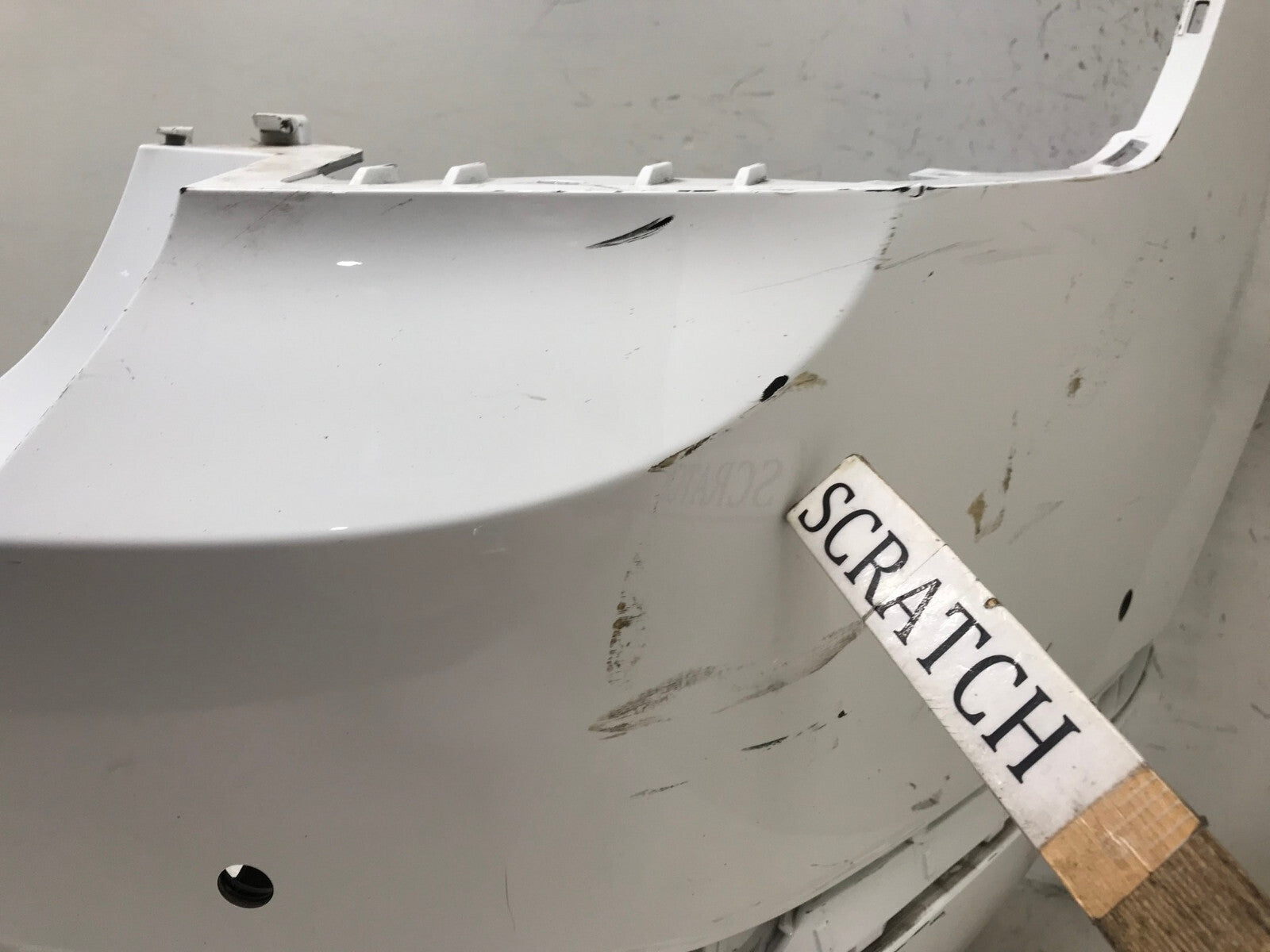 Rear Bumper Cover White Genesis GV80 2021 2023 w/Sensor Holes 86611-T6000 OEM