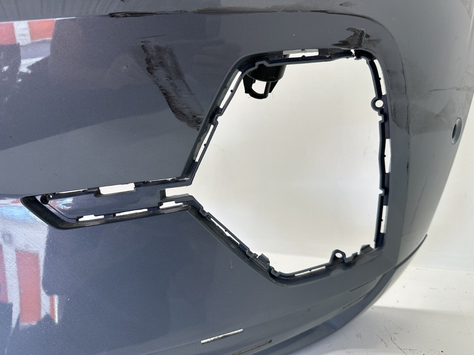 Front Bumper LOCAL Gray Volvo XC60 2017 w/Sensor Holes 32234928 OEM