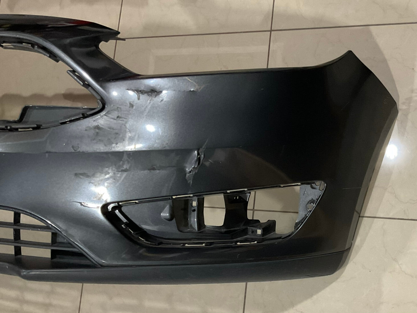 Front Bumper Cover Grey Ford Focus S SE 2015-2018 E1EB-17757 OEM
