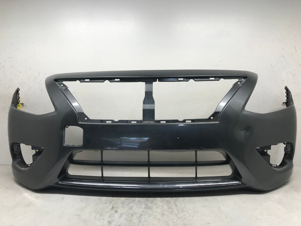 Front Bumper Cover Gray 2015-2019 Nissan Versa CAPA