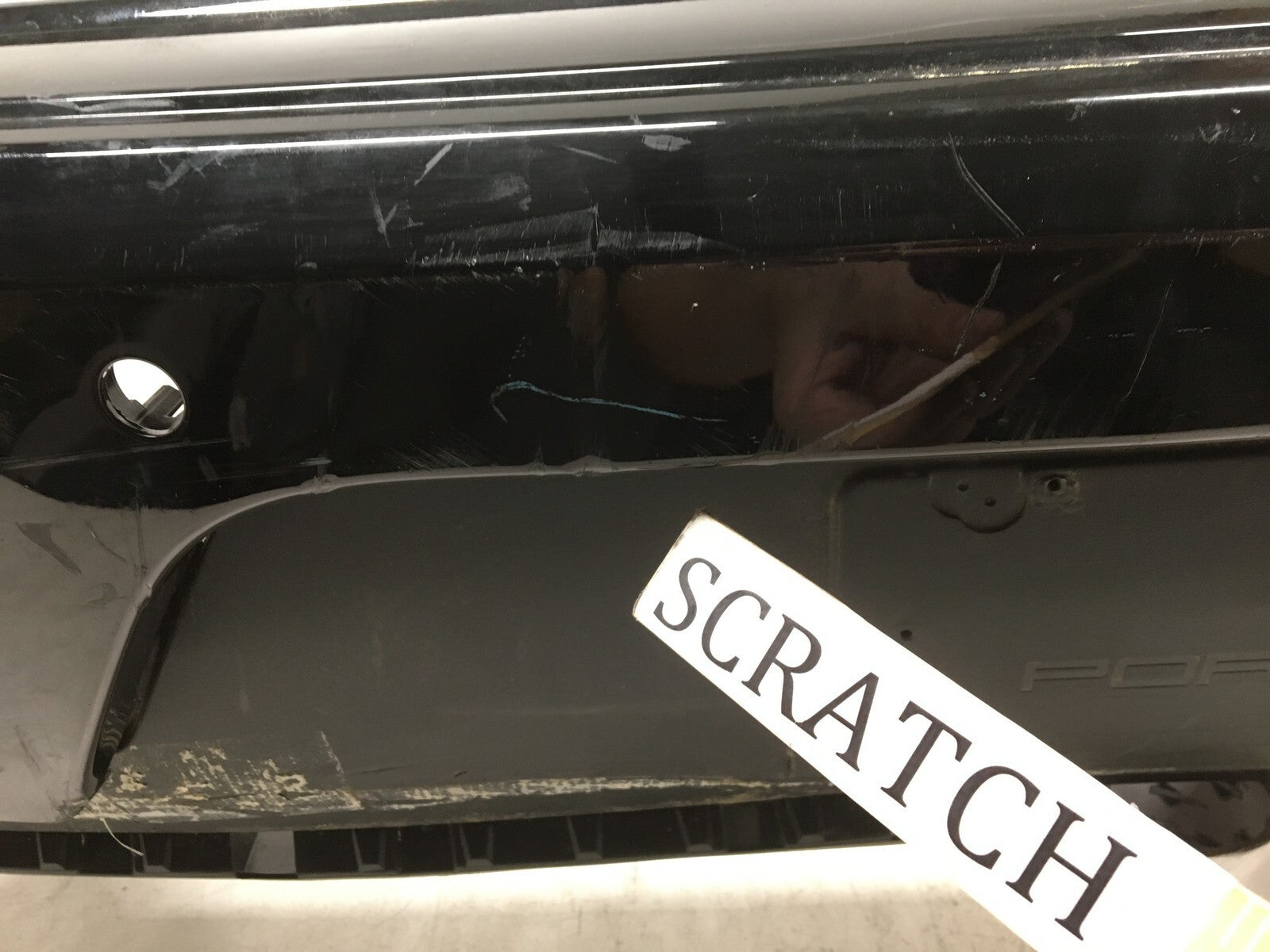 Rear Bumper Cover Porsche Macan Turbo Sport Design w/Sensor Holes 2015-2017 OEM3