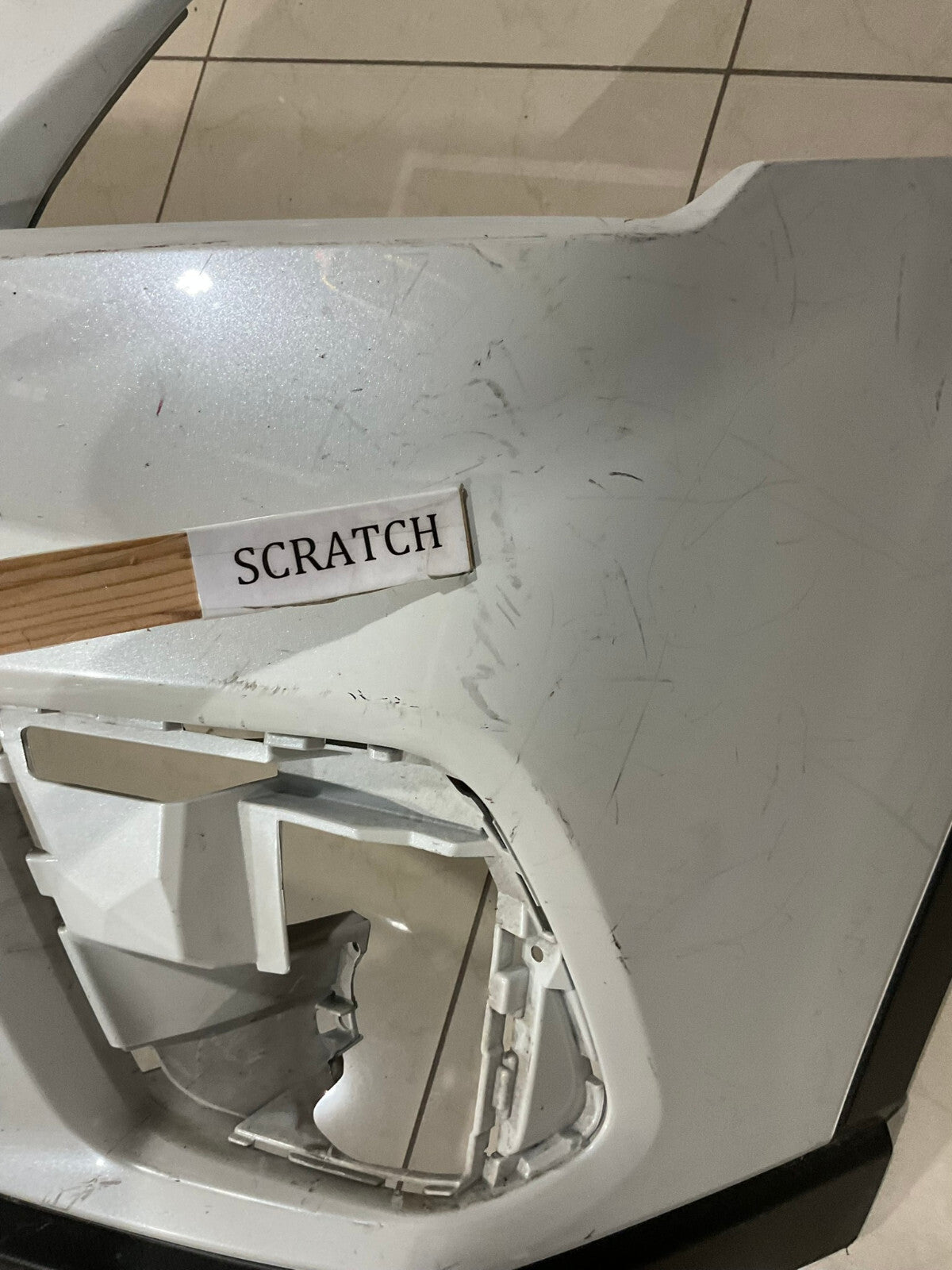 Front Bumper Cover White 2022 2024 Subaru Forester 57704SN021 OEM