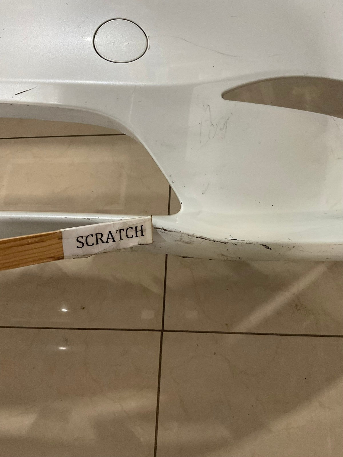 Front Bumper Cover White Tesla Model X 2021-2024