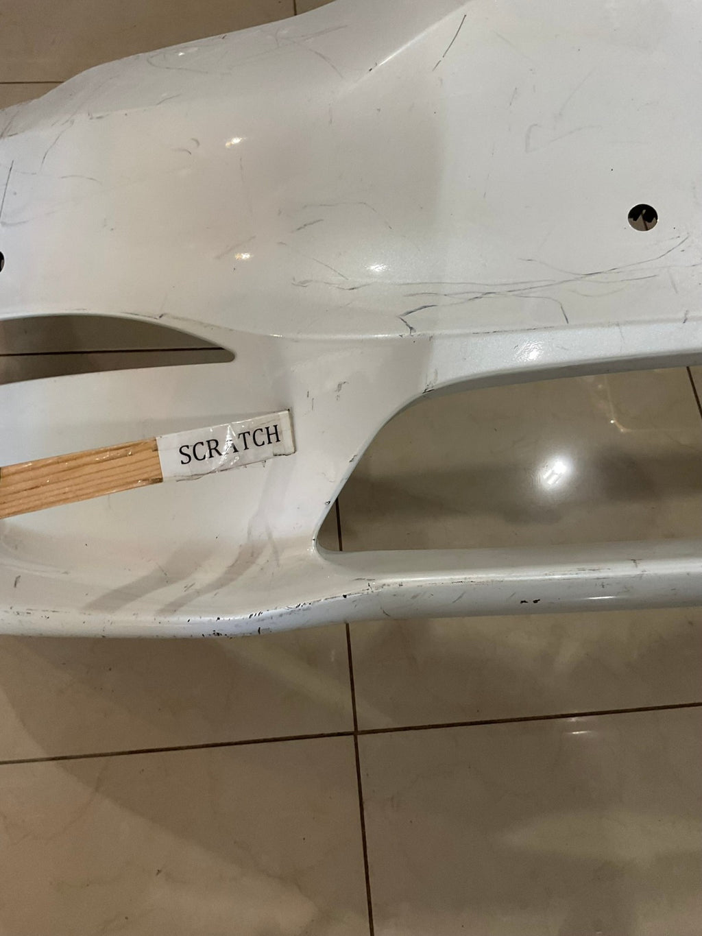 Front Bumper Cover White Tesla Model X 2021-2024
